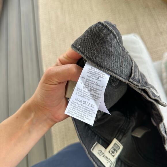 Madewell The Perfect Vintage Denim High Rise Tapered Leg Jeans Black 24 NWT - Picture 12 of 13